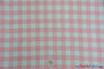 Gingham Checkered Fabric | Polyester Picnic Checkers | 1" x 1" | 60" Wide | Tablecloths, Curtains, Drapery, Events, Apparel | Fabric mytextilefabric Yards Pink White 