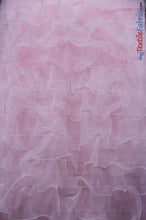 Load image into Gallery viewer, Organza Ruffled Mesh Fabric | Layered Ruffle Mesh Fabric | 57&quot; Wide | Multiple Colors | Fabric mytextilefabric Yards Pink 