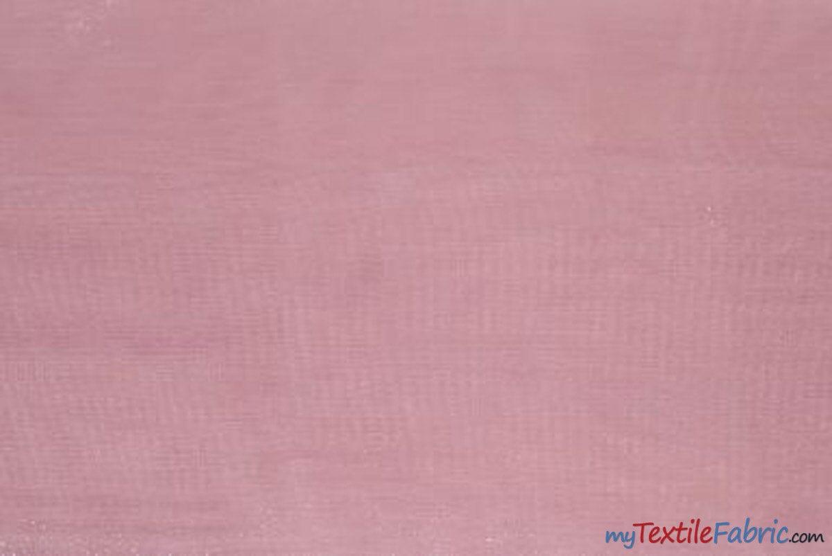 Crystal Organza Fabric | Sparkle Sheer Organza | 60" Wide | Continuous Yards | Multiple Colors | Fabric mytextilefabric Yards Pink 