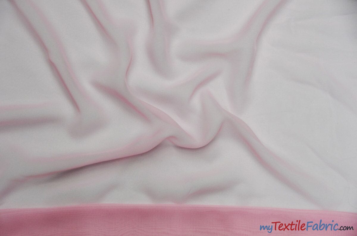 Chiffon Fabric | Super Soft & Flowy | 60" Wide | Wholesale Bolt | Multiple Colors | Fabric mytextilefabric Bolts Pink 