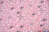 Bandana Cotton Print | Bandanna Fabric | 58/60" Wide | Multiple Colors | Fabric mytextilefabric Yards Pink 