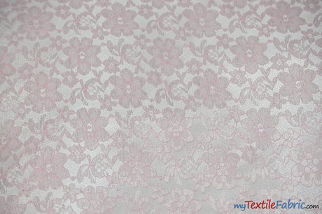 Raschel Lace Fabric | 60" Wide | Vintage Lace Fabric | Bridal Lace, Decoration, Curtain, Tablecloth | Boutique Lace Fabric | Floral Lace Fabric | Fabric mytextilefabric Yards Pink 