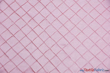 Load image into Gallery viewer, Taffeta Pintuck Fabric | 2&quot;x2&quot; Diamond | Diamond Taffeta Fabric | 54&quot; Wide | Multiple Colors | Fabric mytextilefabric Yards Pink 