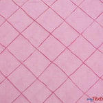 Load image into Gallery viewer, Taffeta Pintuck Fabric | 4&quot;x4&quot; Diamond | Diamond Taffeta Fabric | 58&quot; Wide | Multiple Colors | Wholesale Bolt | Fabric mytextilefabric Bolts Pink 
