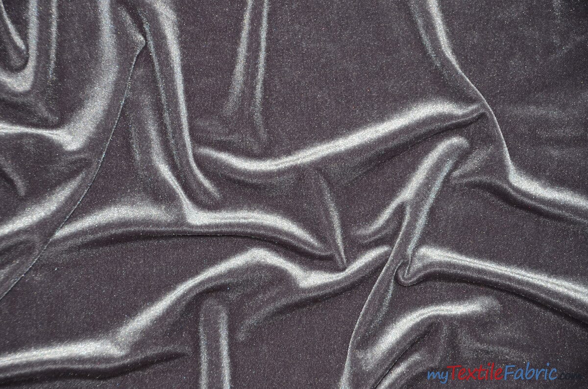 Soft and Plush Stretch Velvet Fabric | Stretch Velvet Spandex | 58" Wide | Spandex Velour for Apparel, Costume, Cosplay, Drapes | Fabric mytextilefabric Yards Platinum 