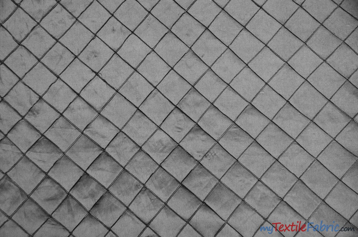 Taffeta Pintuck Fabric | 2"x2" Diamond | Diamond Taffeta Fabric | 54" Wide | Multiple Colors | Fabric mytextilefabric Yards Platinum 
