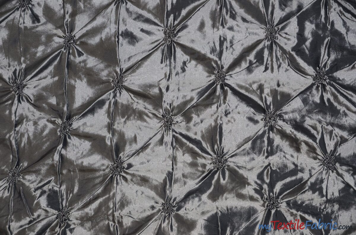 Pinwheel Taffeta Fabric | Button Taffeta Fabric | 48" Wide | Multiple Colors | Fabric mytextilefabric Yards Platinum 