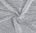 Pleated Glitz Sequins Fabric | Pleated Spandex Sequins Fabric | 56" Wide | Multiple Colors | newtextilefabric Yards Silver 