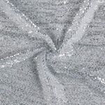 Load image into Gallery viewer, Pleated Glitz Sequins Fabric | Pleated Spandex Sequins Fabric | 56&quot; Wide | Multiple Colors | newtextilefabric Yards Silver 
