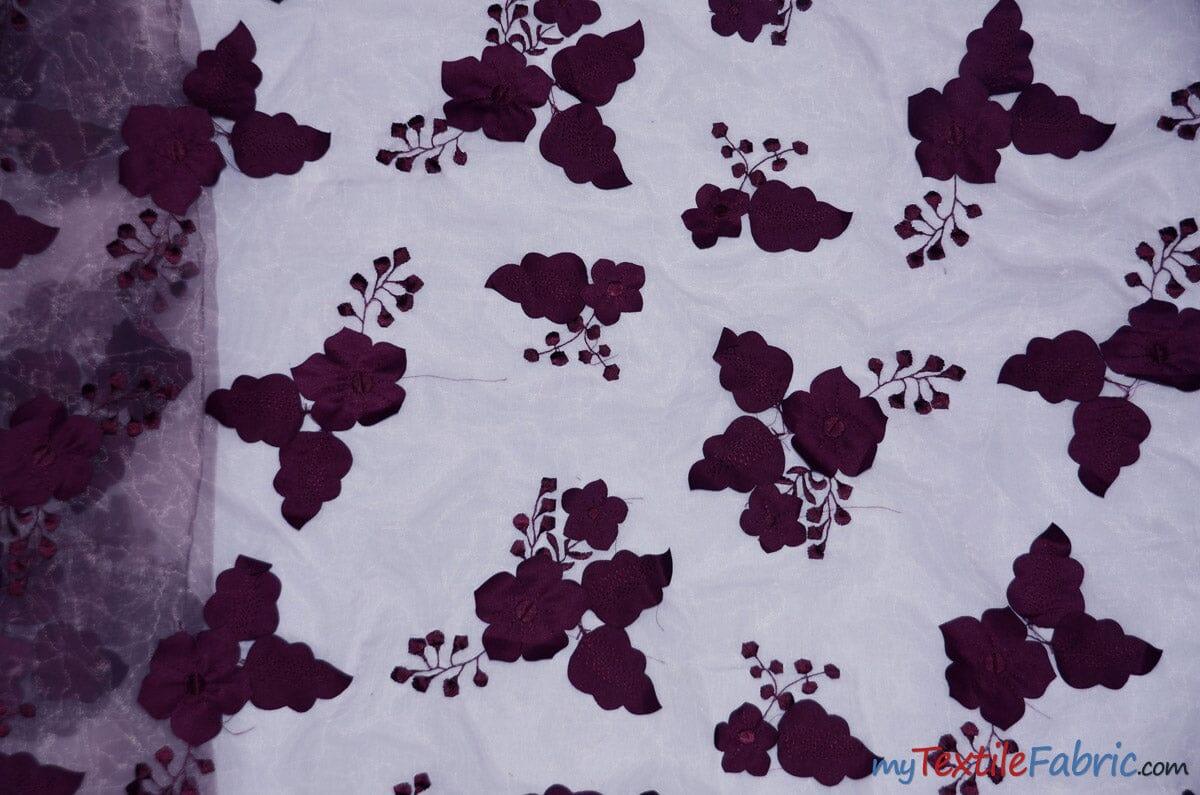 Applique Organza Yards / Silver Fabric