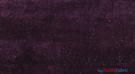 Royal Velvet Fabric | Soft and Plush Non Stretch Velvet Fabric | 60" Wide | Apparel, Decor, Drapery and Upholstery Weight | Multiple Colors | Wholesale Bolt | Fabric mytextilefabric Bolts Plum 