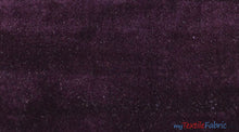Load image into Gallery viewer, Royal Velvet Fabric | Soft and Plush Non Stretch Velvet Fabric | 60&quot; Wide | Apparel, Decor, Drapery and Upholstery Weight | Multiple Colors | Wholesale Bolt | Fabric mytextilefabric Bolts Plum 