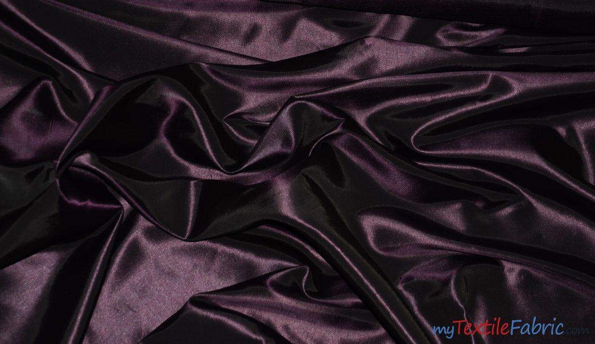 Taffeta Fabric | Two Tone Taffeta Fabric | Non Stretch Taffeta | 60" Wide | Multiple Solid Colors | Sample Swatch | Fabric mytextilefabric Sample Swatches Plum 