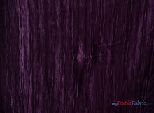 Load image into Gallery viewer, Extra Wide Italian Crush Satin | 108&quot; Wide | Multiple Colors | Fabric mytextilefabric Yards Plum 