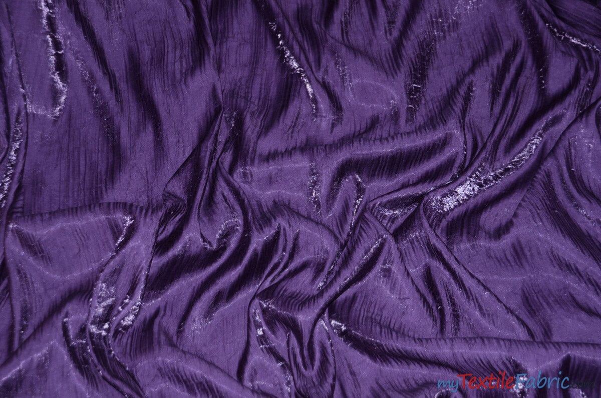 Iridescent Crush Shimmer Fabric | Iridescent Fabric | 54" Wide | Multiple Colors | Sample Swatch | Fabric mytextilefabric Sample Swatches Plum 