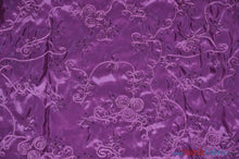 Load image into Gallery viewer, Sequins Ribbon Taffeta Fabric | Ribbon Cord Taffeta Embroidery with Sequins Embellishments | 54&quot; Wide | Multiple Colors | Fabric mytextilefabric Yards Plum 