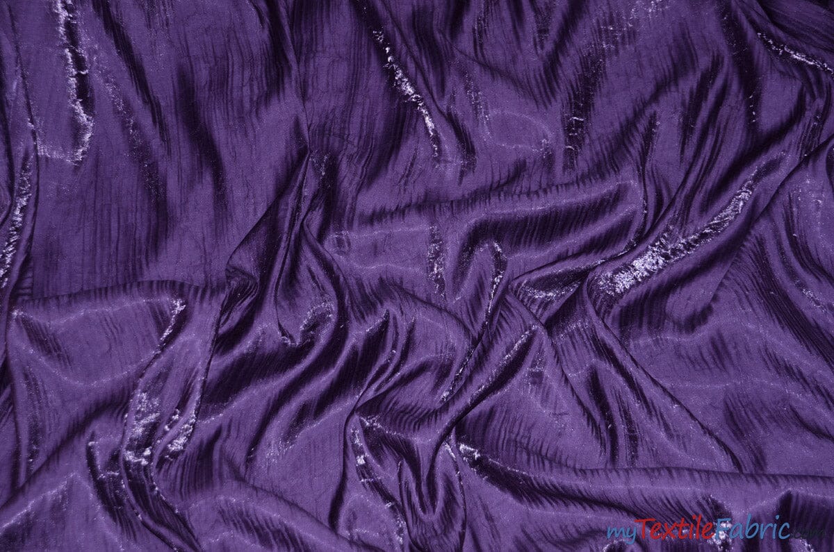 Iridescent Crush Shimmer Fabric | Iridescent Fabric | 54" Wide | Multiple Colors | Wholesale Bolt | Fabric mytextilefabric Bolts Plum 