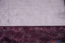 Load image into Gallery viewer, Sparkle Organza Fabric | Glitter Beads on Organza Fabric | 58&quot; Wide | Fabric mytextilefabric Yards Plum 