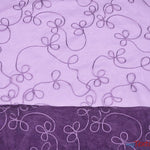 Load image into Gallery viewer, Fantasia Organza Embroidery Fabric | Embroidered Floral Sheer | 54&quot; Wide | Multiple Colors | Fabric mytextilefabric Yards Plum 
