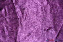 Load image into Gallery viewer, Silky Crush Satin | Crush Charmeuse Bichon Satin | 54&quot; Wide | Sample Swatches | Multiple Colors | Fabric mytextilefabric Sample Swatches Plum 