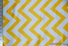 Load image into Gallery viewer, Chevron Satin Fabric | Chevron L&#39;amour Satin | Matte Satin Print | 60&quot; Wide | Multiple Colors | Fabric mytextilefabric Yards Pride Yellow 