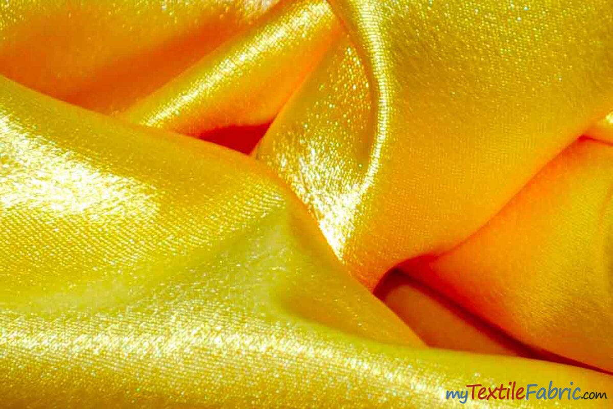 Superior Quality Crepe Back Satin | Japan Quality | 60" Wide | Continuous Yards | Multiple Colors | Fabric mytextilefabric Yards Pride Yellow 
