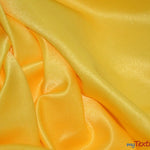 Load image into Gallery viewer, L&#39;Amour Satin Fabric | Polyester Matte Satin | Peau De Soie | 60&quot; Wide | Sample Swatch | Wedding Dress, Tablecloth, Multiple Colors | Fabric mytextilefabric Sample Swatches Pride Yellow 
