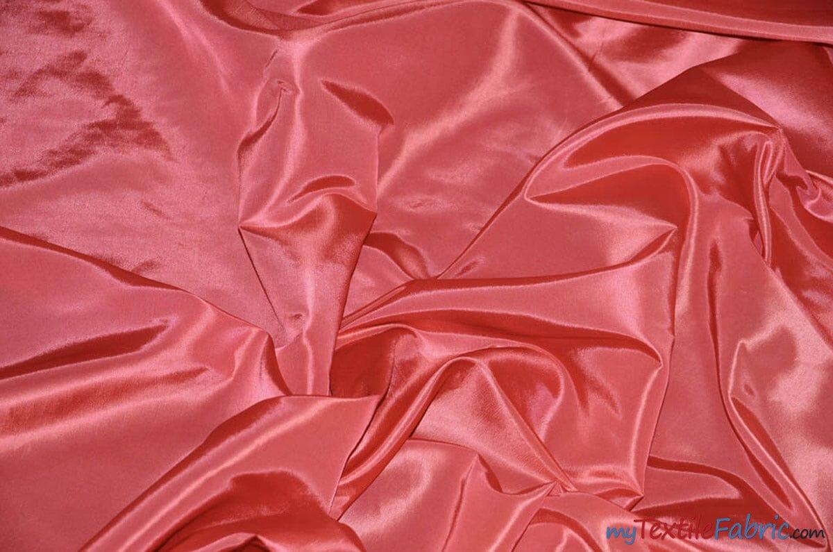 Taffeta Fabric | Two Tone Taffeta Fabric | Non Stretch Taffeta | 60" Wide | Multiple Solid Colors | Continuous Yards | Fabric mytextilefabric Yards Puchi Coral 