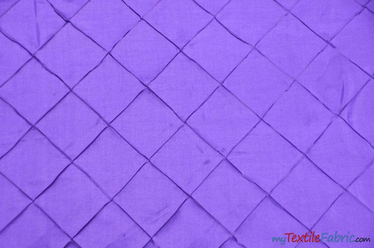 Taffeta Pintuck Fabric | 4"x4" Diamond | Diamond Taffeta Fabric | 58" Wide | Multiple Colors | Continuous Yards | Fabric mytextilefabric Yards Puchi Purple 