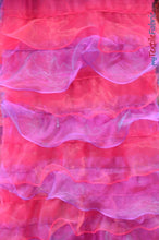 Load image into Gallery viewer, Organza Ruffled Mesh Fabric | Layered Ruffle Mesh Fabric | 57&quot; Wide | Multiple Colors | Fabric mytextilefabric Yards Purple Fuchsia 