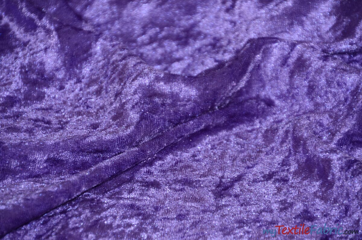 Panne Velvet Fabric | 60" Wide | Crush Panne Velour | Apparel, Costumes, Cosplay, Curtains, Drapery & Home Decor | Fabric mytextilefabric Yards Purple 