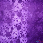 Load image into Gallery viewer, Satin Jacquard | Satin Flower Brocade | 60&quot; Wide | Wholesale Bolt 65 Yards | Fabric mytextilefabric Bolts Purple 
