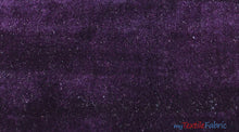 Load image into Gallery viewer, Royal Velvet Fabric | Soft and Plush Non Stretch Velvet Fabric | 60&quot; Wide | Apparel, Decor, Drapery and Upholstery Weight | Multiple Colors | Continuous Yards | Fabric mytextilefabric Yards Purple 