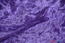 Load image into Gallery viewer, Panne Velvet Fabric | 60&quot; Wide | Crush Panne Velour | Apparel, Costumes, Cosplay, Curtains, Drapery &amp; Home Decor | Fabric mytextilefabric Yards Purple 