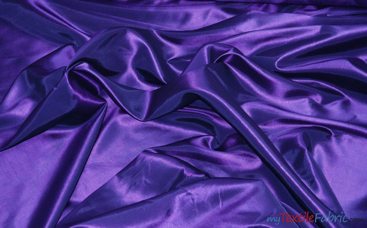 Stretch Taffeta Fabric | 60" Wide | Multiple Solid Colors | Sample Swatch | Costumes, Apparel, Cosplay, Designs | Fabric mytextilefabric Sample Swatches Purple 