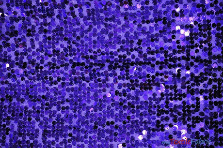 New York Dazzle Sequins Fabric | 6mm Sequins Fabric | 52" Wide | Multiple Colors | Fabric mytextilefabric Yards Purple 