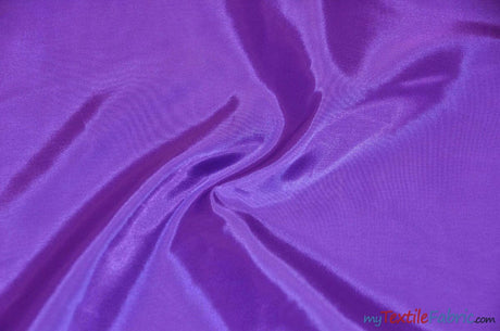 Polyester Silky Habotai Lining | 58" Wide | Super Soft and Silky Poly Habotai Fabric | Wholesale Bolt | Multiple Colors | Digital Printing, Apparel Lining, Drapery and Decor | Fabric mytextilefabric Bolts Purple 