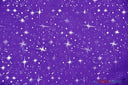 Shooting Star Foil Organza Fabric| 60" Wide | Sheer Organza with Foil Silver Metallic Star | Decor, Overlays, Accents, Dresses, Apparel | Fabric mytextilefabric Yards Purple 