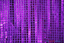 Load image into Gallery viewer, Square Sequins Fabric | Quad Sequins Fabric | 45&quot; Wide | Multiple Colors | Decor and Costumes | Fabric mytextilefabric Yards Purple 