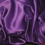 Load image into Gallery viewer, L&#39;Amour Satin Fabric | Polyester Matte Satin | Peau De Soie | 60&quot; Wide | Sample Swatch | Wedding Dress, Tablecloth, Multiple Colors | Fabric mytextilefabric Sample Swatches Purple 
