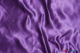 Bridal Satin Fabric | Shiny Bridal Satin | 60" Wide | Multiple Colors | Continuous Yards | Fabric mytextilefabric Yards Purple 