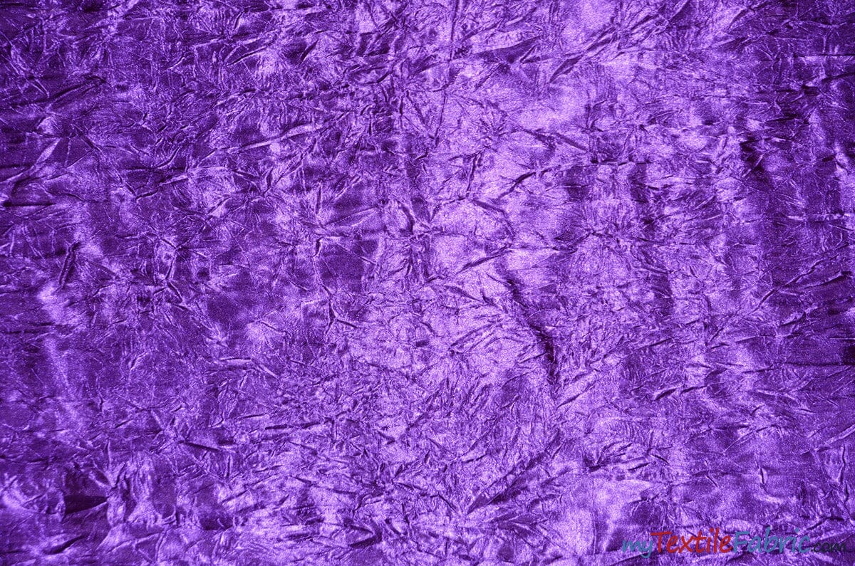Silky Crush Satin | Crush Charmeuse Bichon Satin | 54" Wide | Sample Swatches | Multiple Colors | Fabric mytextilefabric Sample Swatches Purple 