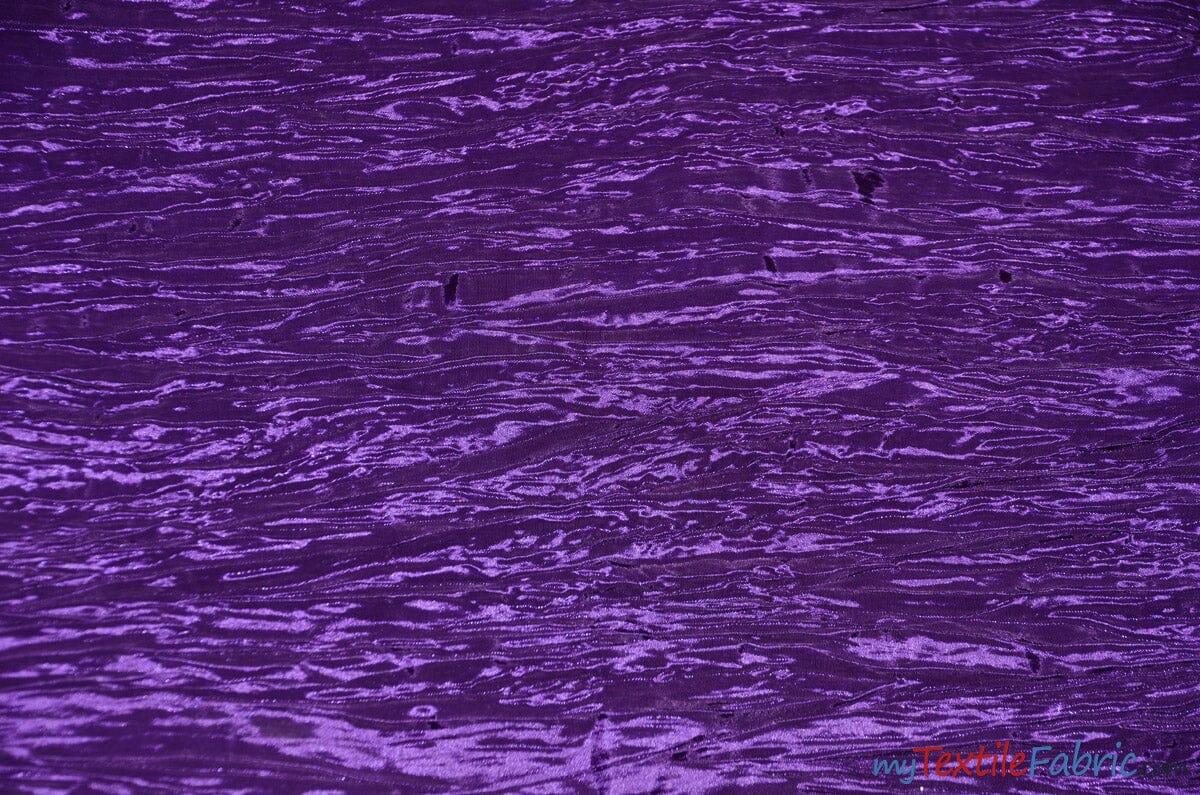 Crease Taffeta Fabric | Crush Taffeta | 52" Wide | Wholesale Bolt | Multiple Colors | Fabric mytextilefabric Bolts Purple 