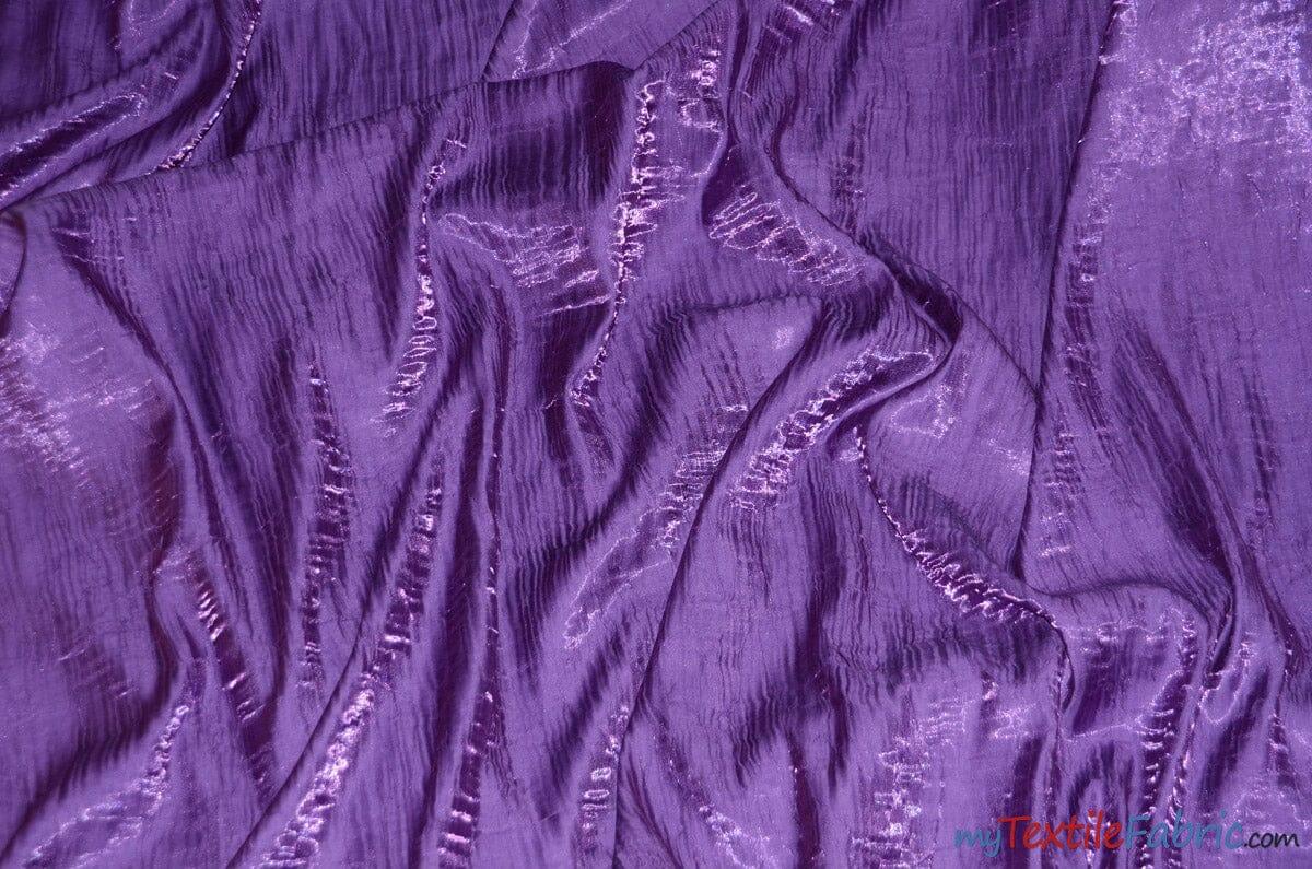 Iridescent Crush Shimmer Fabric | Iridescent Fabric | 54" Wide | Multiple Colors | Sample Swatch | Fabric mytextilefabric Sample Swatches Purple 