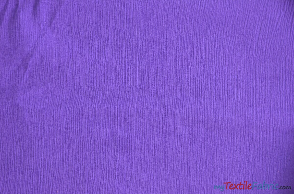 100% Cotton Gauze Fabric | Soft Lightweight Cotton Muslin | 48" Wide | Continuous Yard | Fabric mytextilefabric Yards Purple 