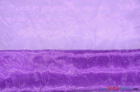 Sparkle Organza Fabric | Glitter Beads on Organza Fabric | 58" Wide | Fabric mytextilefabric Yards Purple 