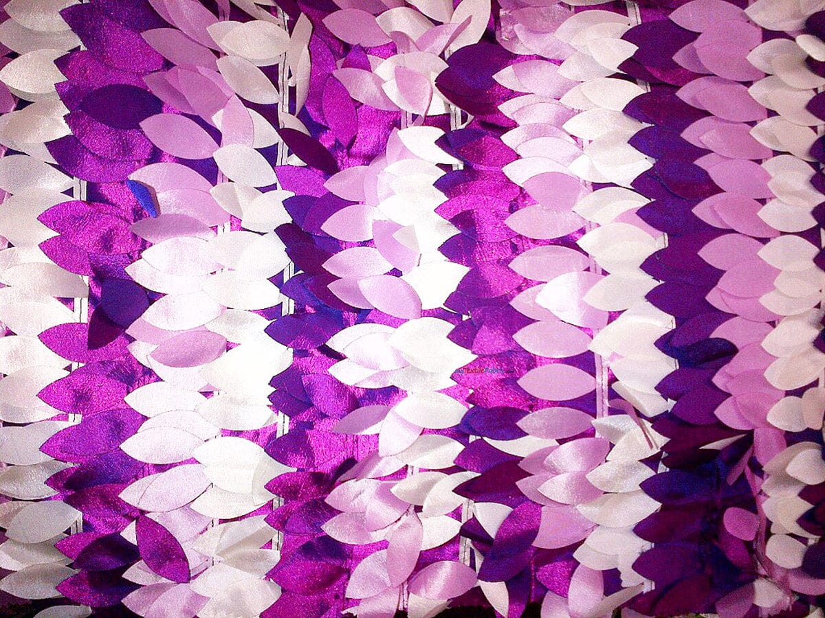 Leaf Taffeta | Hanging Leaf Taffeta | 57" Wide | Multiple Colors Available | Fabric mytextilefabric Yards Purple 
