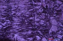 Load image into Gallery viewer, Crushed Triple Velvet | Crush Velvet Fabric | 45&quot; Wide | Original Crushed Plush Velvet | Multiple Colors | Fabric mytextilefabric Yards Purple 