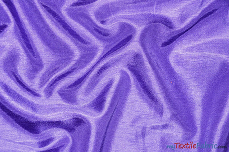 Shantung Satin Fabric | Satin Dupioni Silk Fabric | 60" Wide | Multiple Colors | Continuous Yards | Fabric mytextilefabric Yards Purple 