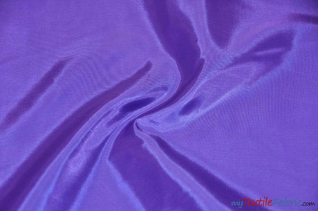 Polyester Lining Fabric | Woven Polyester Lining | 60" Wide | Sample Swatch | Imperial Taffeta Lining | Apparel Lining | Tent Lining and Decoration | Fabric mytextilefabric Sample Swatches Purple 